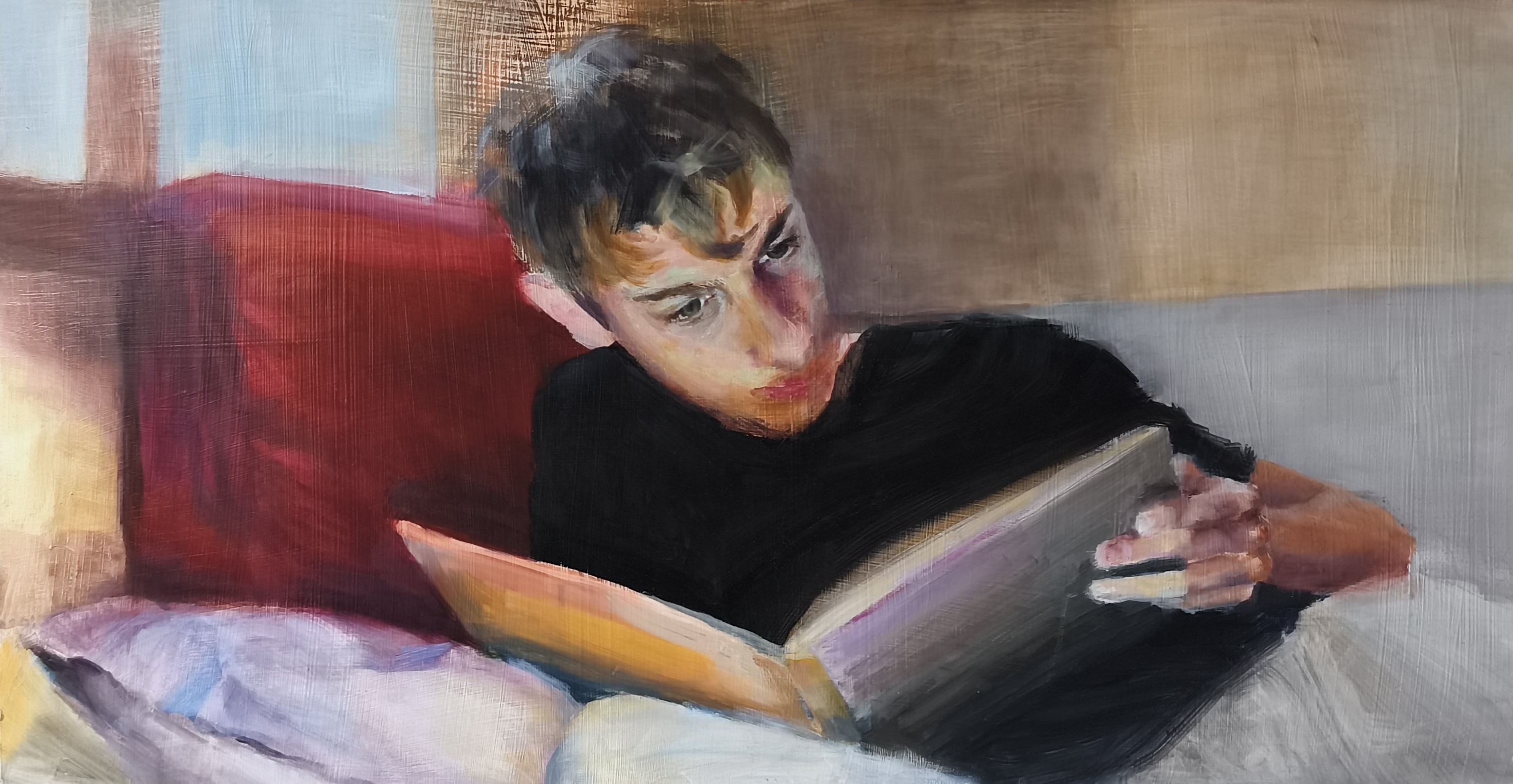 Estado tarde (2026) - Óleo sibre tabla 42x80