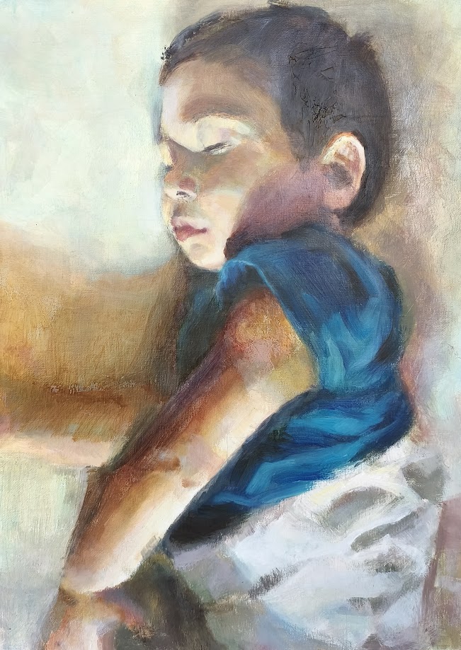 Ser Durmiente II (2025) - Óleo sibre tabla 46x33