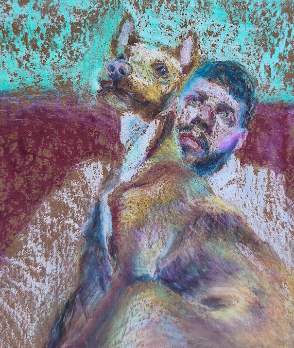 Sin título (2022) Cera sobre papel 16,5x14,8