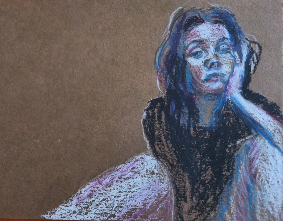 Sin título (2022) Cera sobre papel 14,8x20