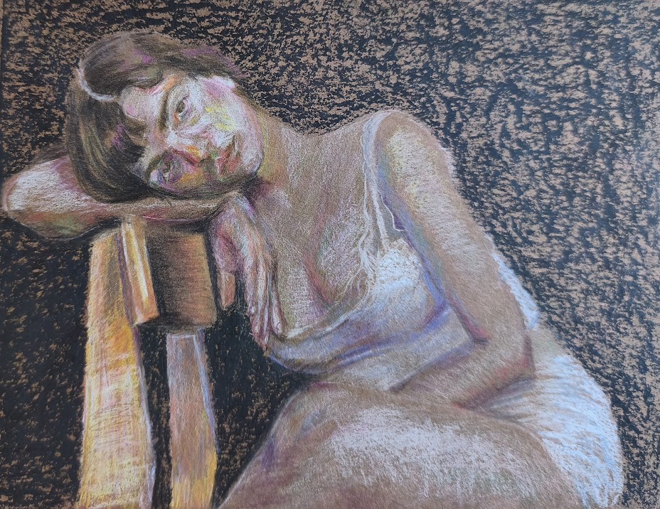 Sin título (2023) Cera sobre papel 14,8x20 