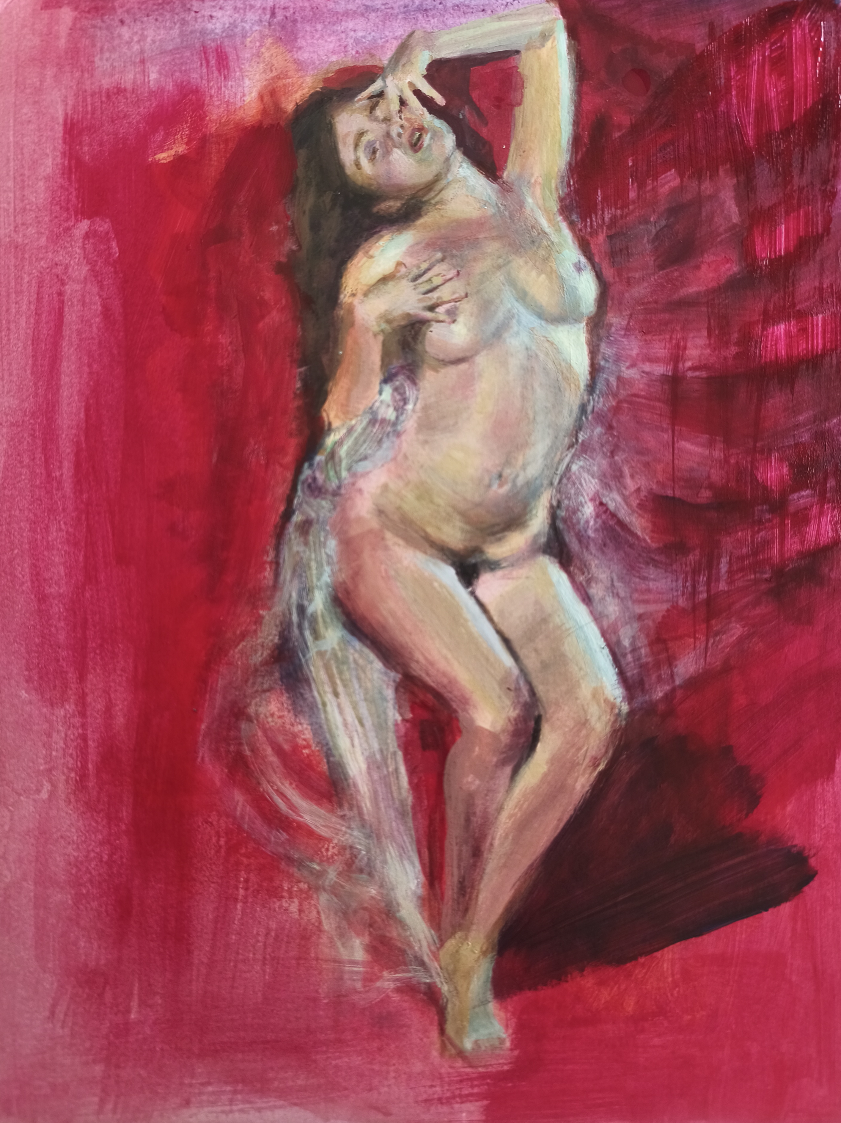 Canto de Sirenas (2025) Acrílico sobre cartón 41x31