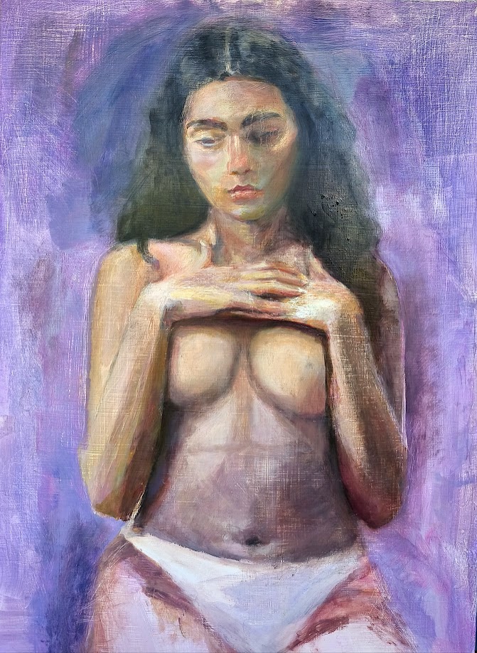 La captura de la Mujer Salvaje (2025) Óleo sobre tabla 70x50